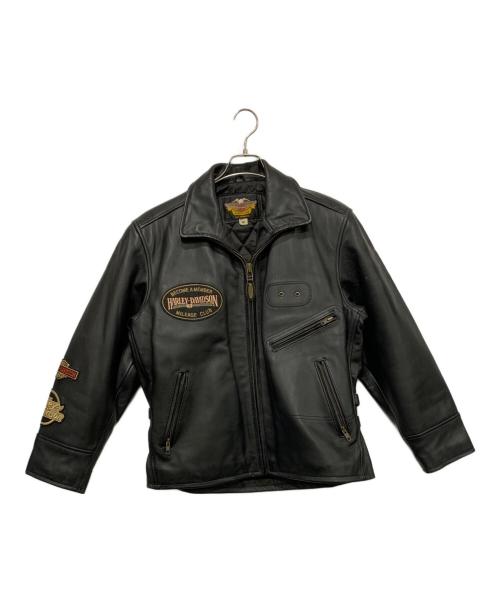 HARLEY-DAVIDSON（ハーレーダビッドソン）HARLEY-DAVIDSON (ハーレーダビッドソン) シングルライダースジャケット ブラック サイズ:Mサイズの古着・服飾アイテム