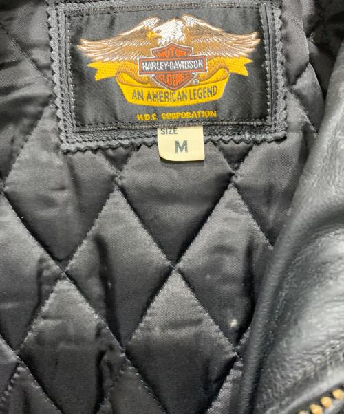 HARLEY-DAVIDSON（ハーレーダビッドソン）HARLEY-DAVIDSON (ハーレーダビッドソン) シングルライダースジャケット ブラック サイズ:Mサイズの古着・服飾アイテム