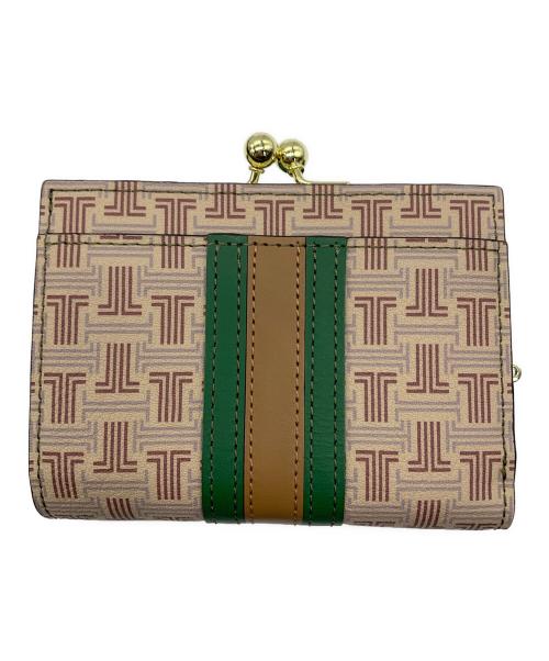 LANVIN COLLECTION（ランバンコレクション）LANVIN COLLECTION (ランバンコレクション) フェリアパース　2つ折り財布 ベージュ×グリーン 未使用品の古着・服飾アイテム