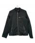 DIESEL（ディーゼル）の古着「J-GLORY　シングルライダースジャケット」｜ブラック