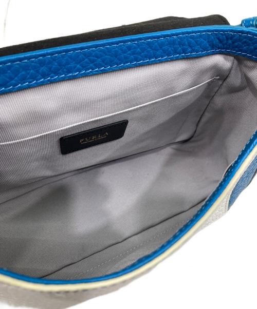 FURLA（フルラ）FURLA (フルラ) 2WAYショルダーバッグ ネイビー×スカイブルーの古着・服飾アイテム