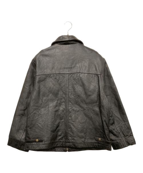 CHAPS RALPH LAUREN（チャップス ラルフローレン）CHAPS RALPH LAUREN (チャップス ラルフローレン) レザージャケット ブラック サイズ:Mサイズの古着・服飾アイテム