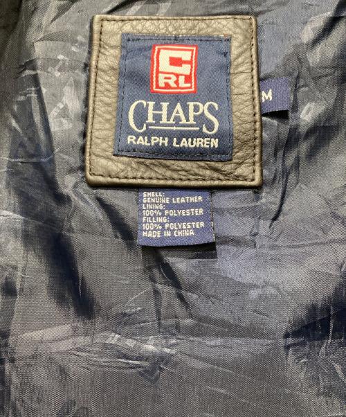 CHAPS RALPH LAUREN（チャップス ラルフローレン）CHAPS RALPH LAUREN (チャップス ラルフローレン) レザージャケット ブラック サイズ:Mサイズの古着・服飾アイテム