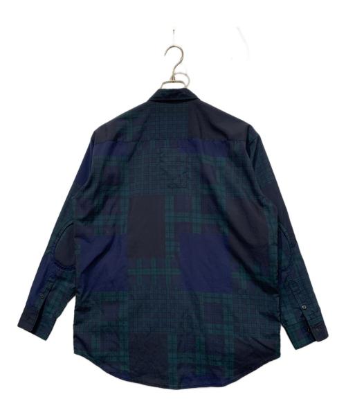 SSZ（エスエスズィー）SSZ (エスエスズィー) 長袖シャツ ネイビー×グリーン サイズ:Sサイズの古着・服飾アイテム