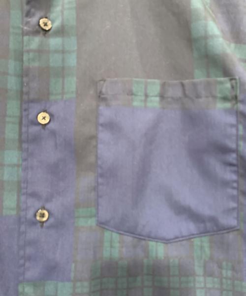 SSZ（エスエスズィー）SSZ (エスエスズィー) 長袖シャツ ネイビー×グリーン サイズ:Sサイズの古着・服飾アイテム