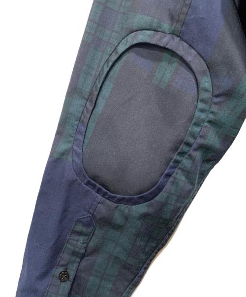 SSZ（エスエスズィー）SSZ (エスエスズィー) 長袖シャツ ネイビー×グリーン サイズ:Sサイズの古着・服飾アイテム