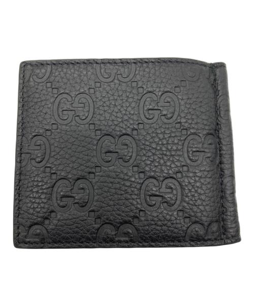 GUCCI（グッチ）GUCCI (グッチ) マネークリップ　グッチインプリント ブラックの古着・服飾アイテム