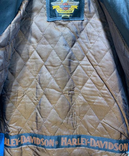 HARLEY-DAVIDSON（ハーレーダビッドソン）HARLEY-DAVIDSON (ハーレーダビッドソン) シングルライダースジャケット ブラック サイズ:Lサイズの古着・服飾アイテム