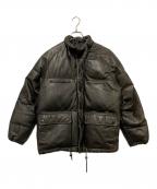 HARLEY-DAVIDSONハーレーダビッドソン）の古着「レザーダウンジャケット」｜ブラック