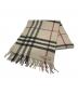 BURBERRY (バーバリー) カシミヤノバチェックマフラー ベージュ：4000円