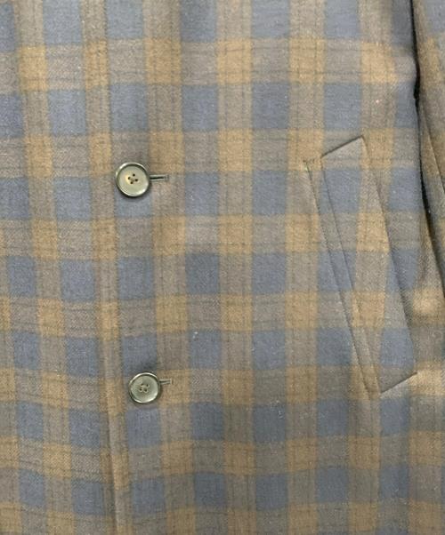 PS Paul Smith（ＰＳポールスミス）PS Paul Smith (ＰＳポールスミス) チェスターコート ブラウン×ネイビー サイズ:Lサイズの古着・服飾アイテム