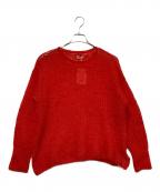 UNGRIDアングリッド）の古着「アルパカ混透かし編みニット」｜レッド