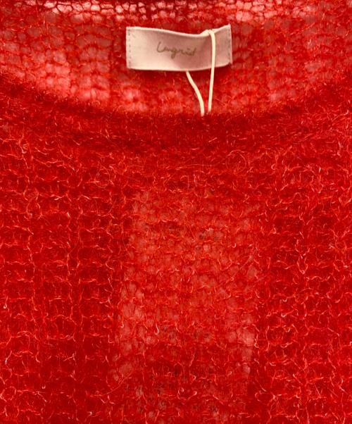 UNGRID（アングリッド）UNGRID (アングリッド) アルパカ混透かし編みニット レッド サイズ:FREE 未使用品の古着・服飾アイテム