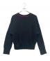 Vivienne Westwood RED LABEL (ヴィヴィアンウエストウッドレッドレーベル) 厚手ニット　オーブ刺繍 ブラック×レッド サイズ:SIZE 00：10000円
