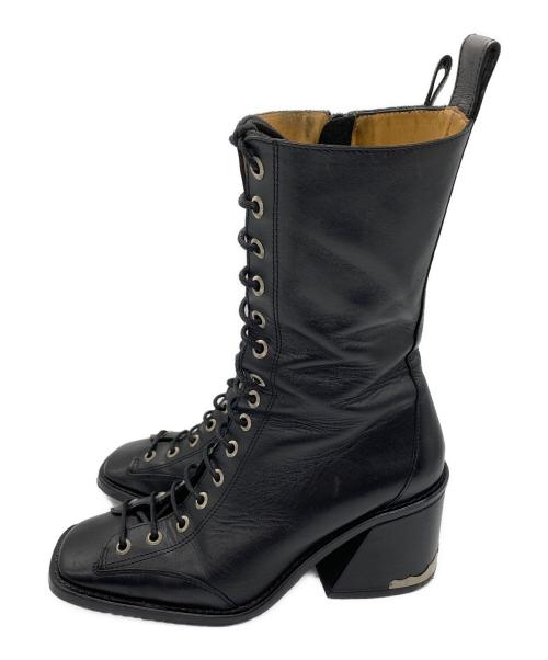 TOGA PULLA（トーガ プルラ）TOGA PULLA (トーガ プルラ) ウェスタンブーツ ブラック サイズ:37の古着・服飾アイテム
