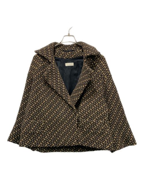 DRIES VAN NOTEN（ドリスヴァンノッテン）DRIES VAN NOTEN (ドリスヴァンノッテン) ウールジャケット ブラック×ベージュ サイズ:Sサイズの古着・服飾アイテム