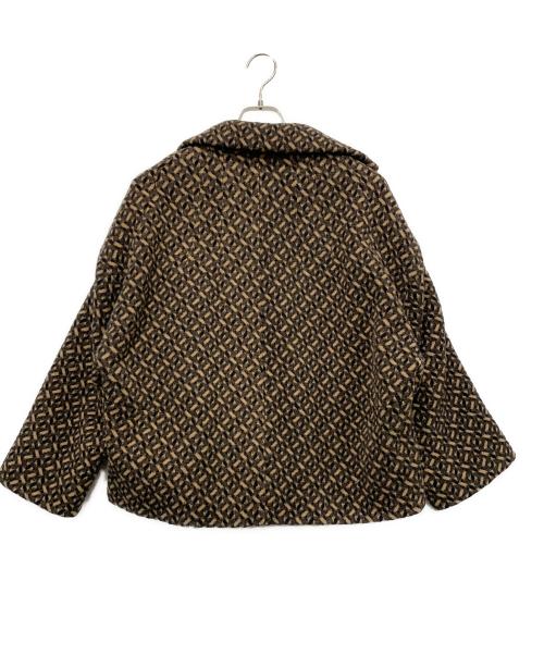 DRIES VAN NOTEN（ドリスヴァンノッテン）DRIES VAN NOTEN (ドリスヴァンノッテン) ウールジャケット ブラック×ベージュ サイズ:Sサイズの古着・服飾アイテム