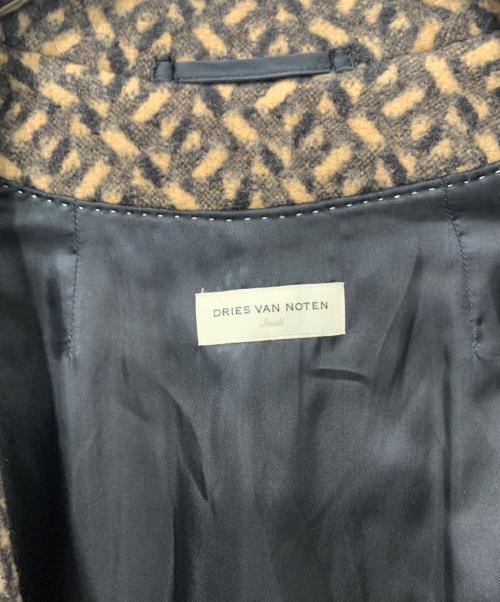 DRIES VAN NOTEN（ドリスヴァンノッテン）DRIES VAN NOTEN (ドリスヴァンノッテン) ウールジャケット ブラック×ベージュ サイズ:Sサイズの古着・服飾アイテム