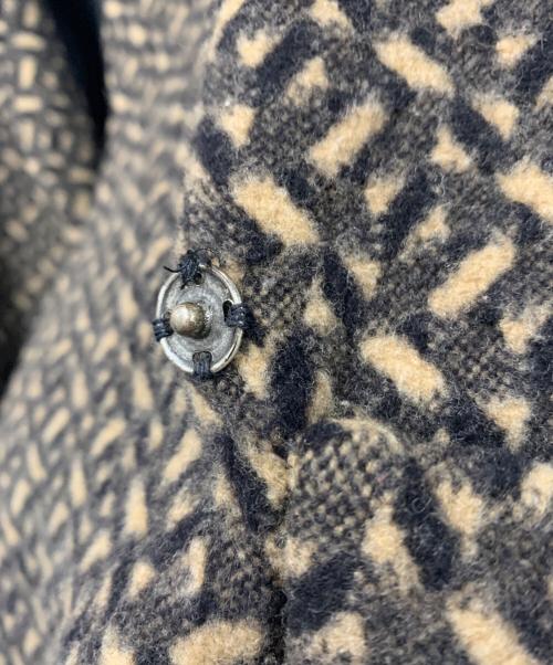 DRIES VAN NOTEN（ドリスヴァンノッテン）DRIES VAN NOTEN (ドリスヴァンノッテン) ウールジャケット ブラック×ベージュ サイズ:Sサイズの古着・服飾アイテム