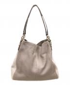 COACHコーチ）の古着「フィービー ショルダーバッグ」｜ホワイト×グレー