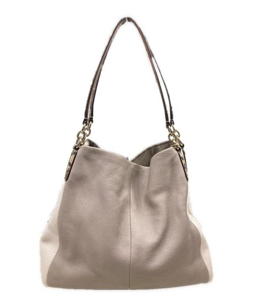 COACH（コーチ）COACH (コーチ) フィービー ショルダーバッグ ホワイト×グレーの古着・服飾アイテム