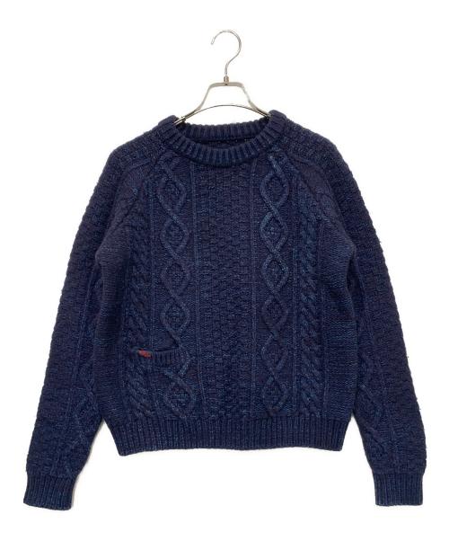 BLUE BLUE（ブルーブルー）BLUE BLUE (ブルーブルー) アランニット ネイビー サイズ:SIZE 2の古着・服飾アイテム