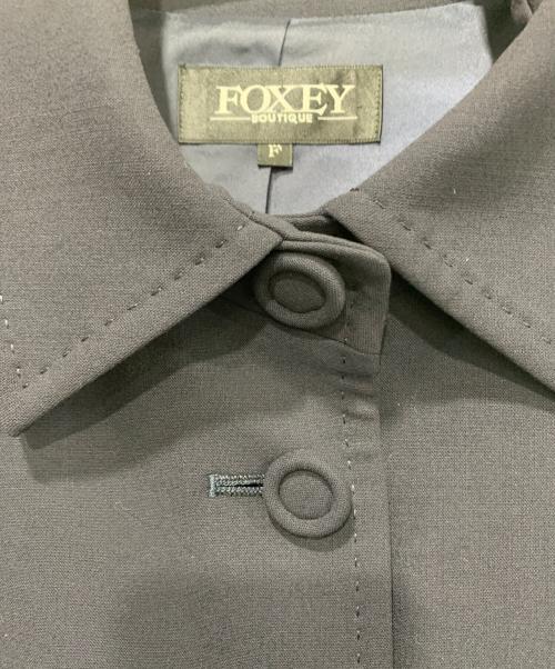 FOXEY（フォクシー）FOXEY (フォクシー) ステンカラーコート ブラック サイズ:SIZE 40の古着・服飾アイテム