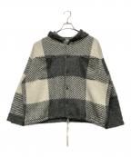 nanamicaナナミカ）の古着「Mohair Hooded Shirt Jacket」｜グレー