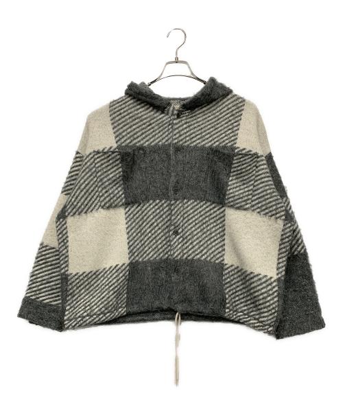 nanamica（ナナミカ）nanamica (ナナミカ) Mohair Hooded Shirt Jacket グレー サイズ:SIZE1の古着・服飾アイテム