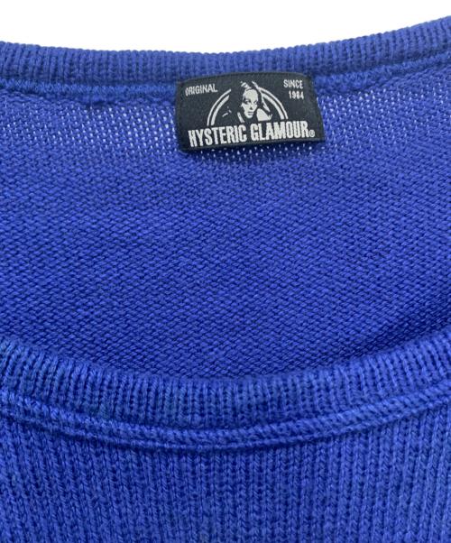 Hysteric Glamour（ヒステリックグラマー）Hysteric Glamour (ヒステリックグラマー) 薄手ニット ブルー サイズ:SIZE Freeの古着・服飾アイテム