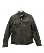 BEAUTY&YOUTHビューティーアンドユース）の古着「BY ゴート パデッド ライダース ジャケット」｜ブラック