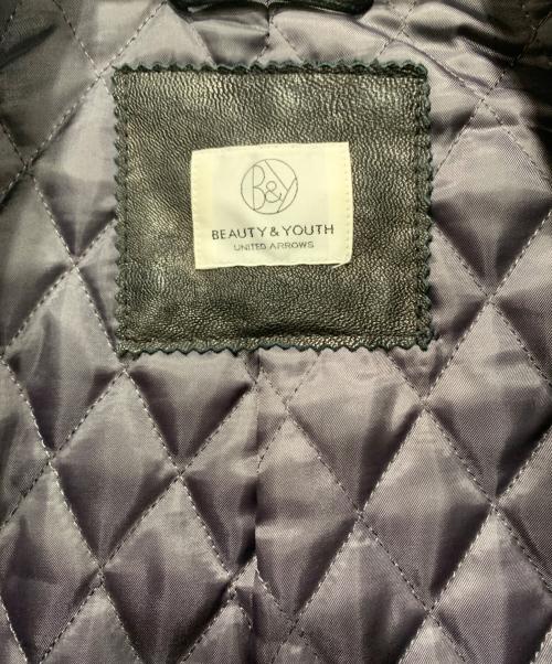 BEAUTY&YOUTH（ビューティーアンドユース）BEAUTY&YOUTH (ビューティーアンドユース) BY ゴート パデッド ライダース ジャケット ブラック サイズ:Mサイズの古着・服飾アイテム