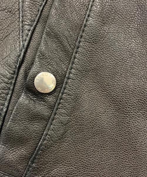 BEAUTY&YOUTH（ビューティーアンドユース）BEAUTY&YOUTH (ビューティーアンドユース) BY ゴート パデッド ライダース ジャケット ブラック サイズ:Mサイズの古着・服飾アイテム