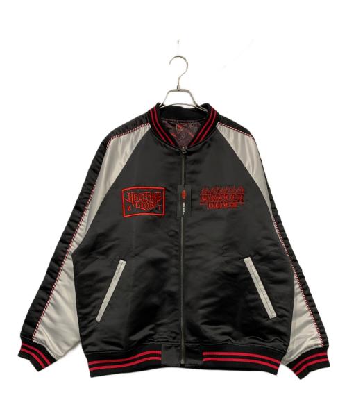 niko and（ニコアンド）niko and (ニコアンド) STRANGER THINGS (ストレンジャーシングス) リバーシブルブルゾン ブラック サイズ:Lサイズ 未使用品の古着・服飾アイテム