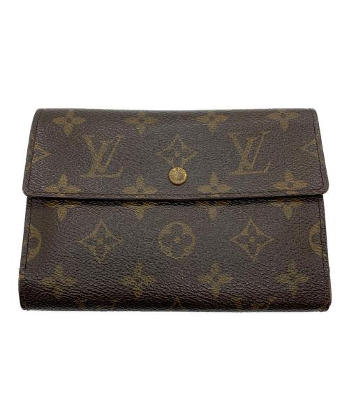 LOUIS VUITTON（ルイ ヴィトン）LOUIS VUITTON (ルイ ヴィトン) モノグラム　ポルトトレゾール エテュイパピエ ブラウンの古着・服飾アイテム
