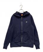 HUMAN MADEヒューマンメイド）の古着「ジップパーカー」｜ネイビー