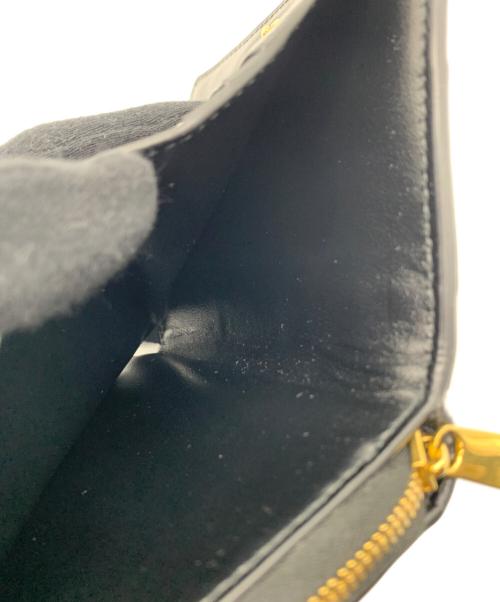 BOTTEGA VENETA（ボッテガベネタ）BOTTEGA VENETA (ボッテガベネタ) イントレチャート　カセットジップアラウンドウォレット ブラックの古着・服飾アイテム