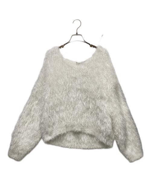 Noble（ノーブル）Noble (ノーブル) 厚手ニット ホワイト サイズ:フリー 未使用品の古着・服飾アイテム