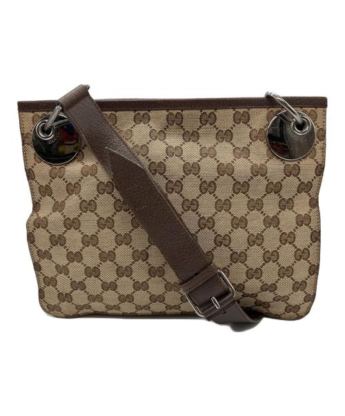 GUCCI（グッチ）GUCCI (グッチ) ショルダーバッグ ベージュ×ブラウンの古着・服飾アイテム
