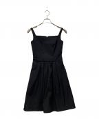 FOXEY NEWYORKフォクシーニューヨーク）の古着「FOXEY NEWYORK　ノースリーブワンピース」｜ブラック