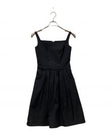FOXEY NEWYORK（フォクシーニューヨーク）の古着「FOXEY NEWYORK　ノースリーブワンピース」｜ブラック