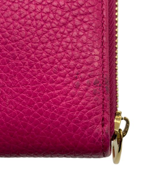 DOLCE & GABBANA（ドルチェ＆ガッバーナ）DOLCE & GABBANA (ドルチェ＆ガッバーナ) ラウンドファスナー財布 ピンクの古着・服飾アイテム