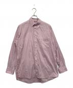 AURALEEオーラリー）の古着「WASHED FINX TYPEWRITER BUTTON DOWN SHIRT」｜ピンク