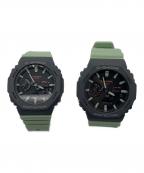 CASIOカシオ）の古着「G-SHOCK　ペアウォッチ」｜グリーン×グレー