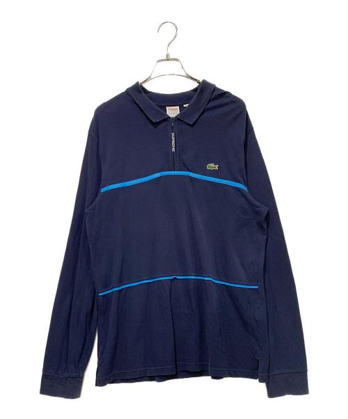 LACOSTE LIVE（ラコステライブ）LACOSTE LIVE (ラコステライブ) SUPREME (シュプリーム) 長袖ポロシャツ ネイビー サイズ:SIZE Lの古着・服飾アイテム