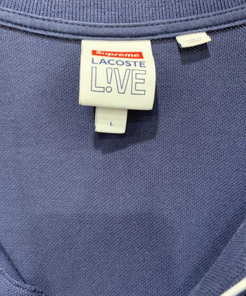 LACOSTE LIVE（ラコステライブ）LACOSTE LIVE (ラコステライブ) SUPREME (シュプリーム) 長袖ポロシャツ ネイビー サイズ:SIZE Lの古着・服飾アイテム