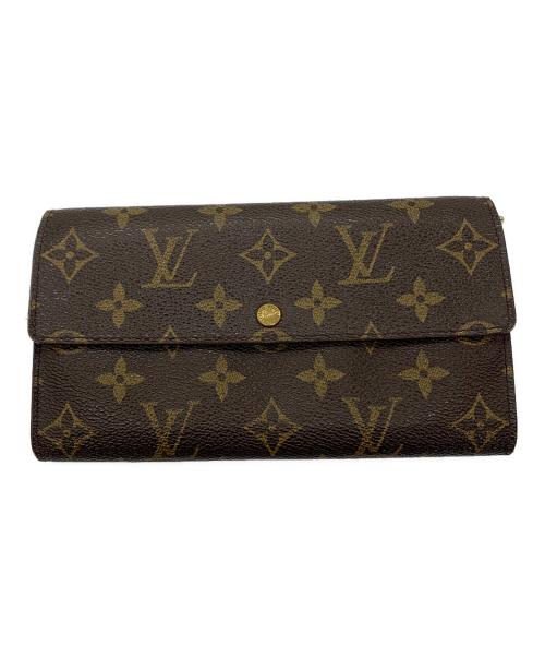 LOUIS VUITTON（ルイ ヴィトン）LOUIS VUITTON (ルイ ヴィトン) モノグラム　ポシェット・ポルトモネ クレディ ブラウンの古着・服飾アイテム