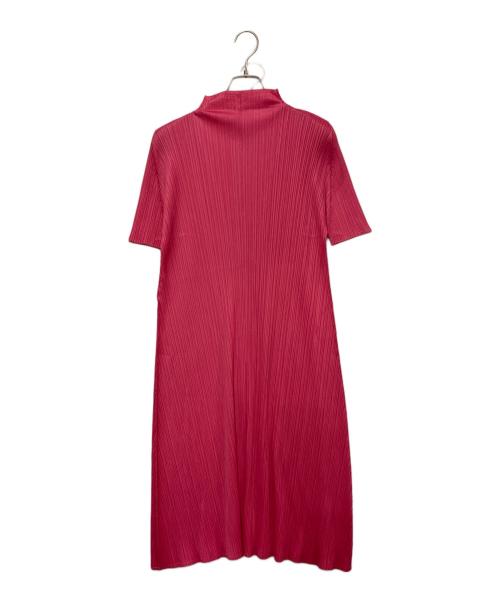 PLEATS PLEASE（プリーツプリーズ）PLEATS PLEASE (プリーツプリーズ) 半袖ワンピース ショッキングピンク サイズ:SIZE 5の古着・服飾アイテム
