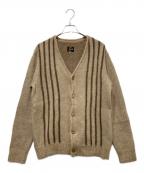 Needlesニードルズ）の古着「MOHEAR MIX ELBOW PATCH CARDIGAN」｜ベージュ