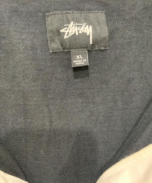 stussy（ステューシー）stussy (ステューシー) ラガーシャツ ブラック×パープル サイズ:SIZE XLの古着・服飾アイテム